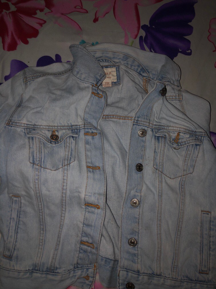 Veste En Denim Forever 21 Avec Studs - Taille Large - Bleu - Occasion Très Bon état