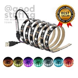 [FREE 🚚] 5V 5050 60SMD/M RGB LED USB Strip Lights TV Backlight (17 Key IR Remote Control