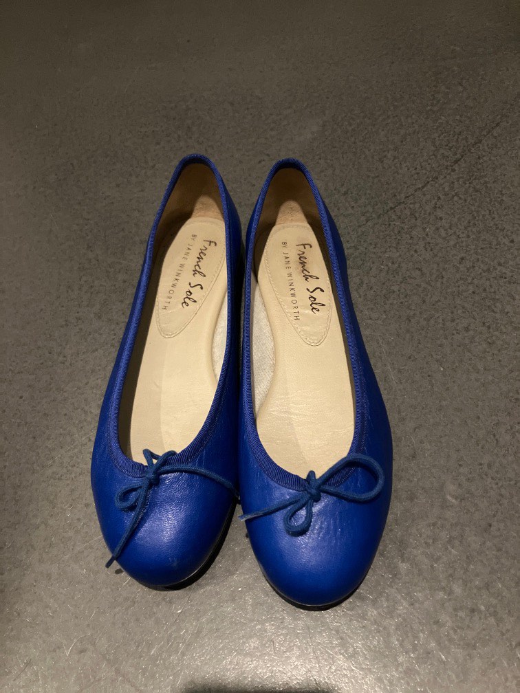 French Sole India flats in blue, Women's Fashion, Footwear, Flats on