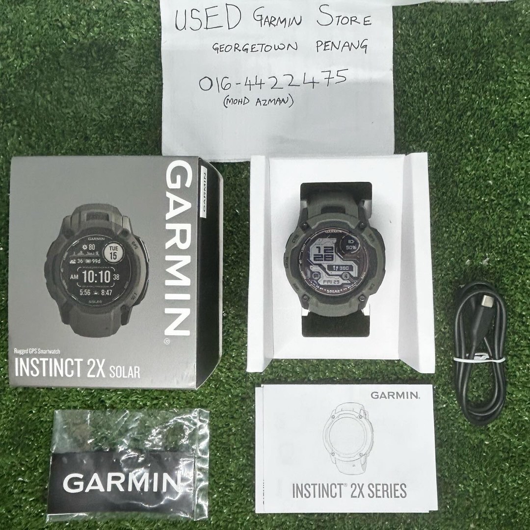 Garmin Instinct 2X Solar MYSET Warranty Until August 2025, Men's