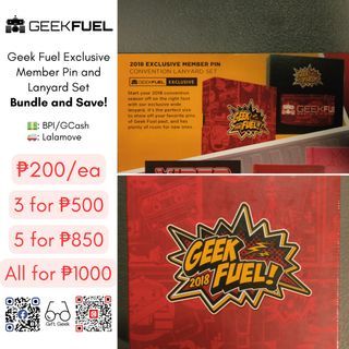 Geek Fuel Exclusive Logo Enamel Pin and Lanyard Set Brooch Lapel