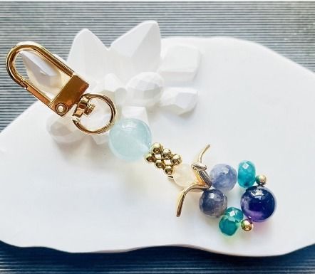 Genuine Crystal Bag Charm Keychain KENCH0342 Women s Fashion