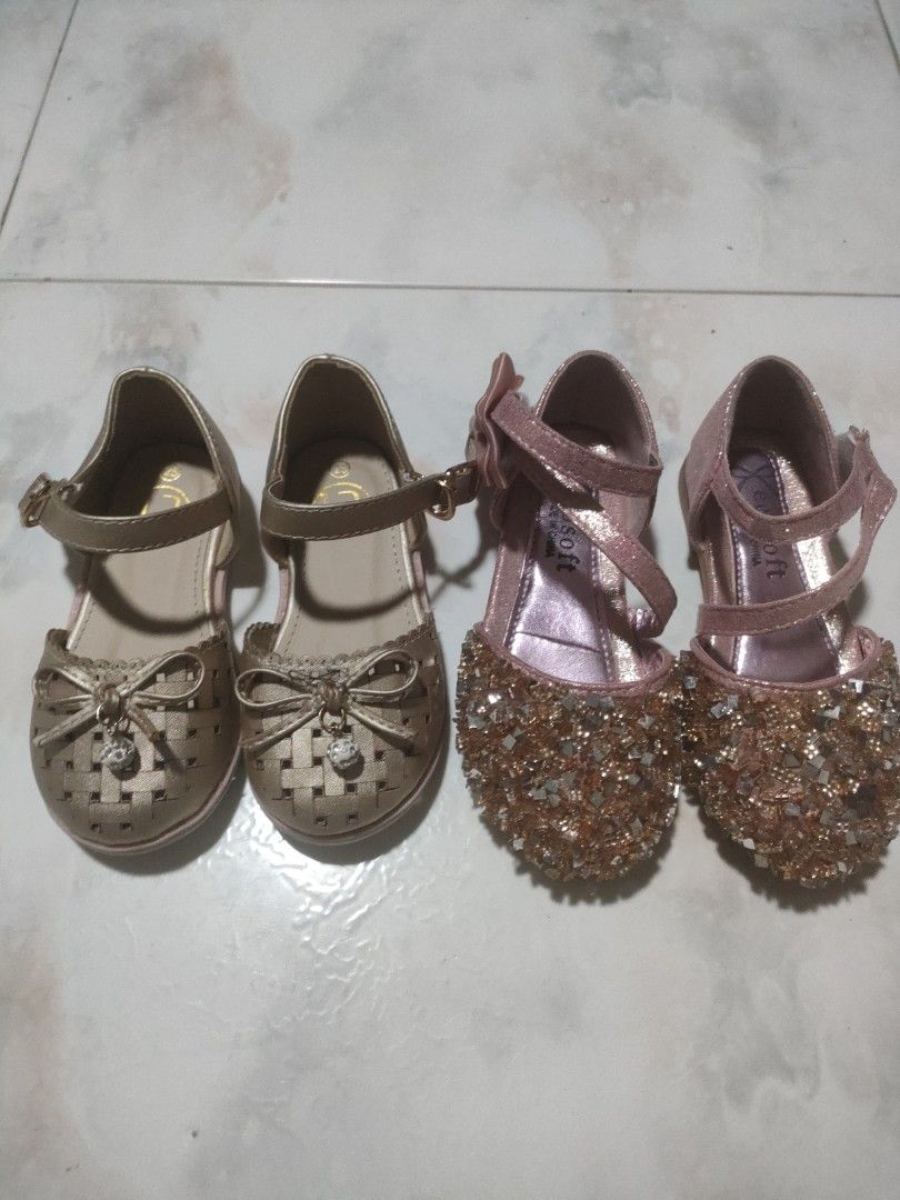 Next girls gold discount shoes