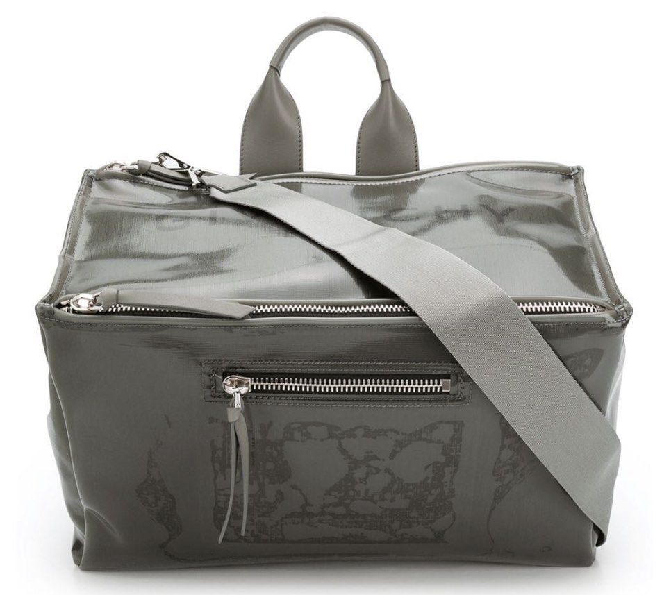 Givenchy men s pre owned grey PVC Pandora messenger bag Men s