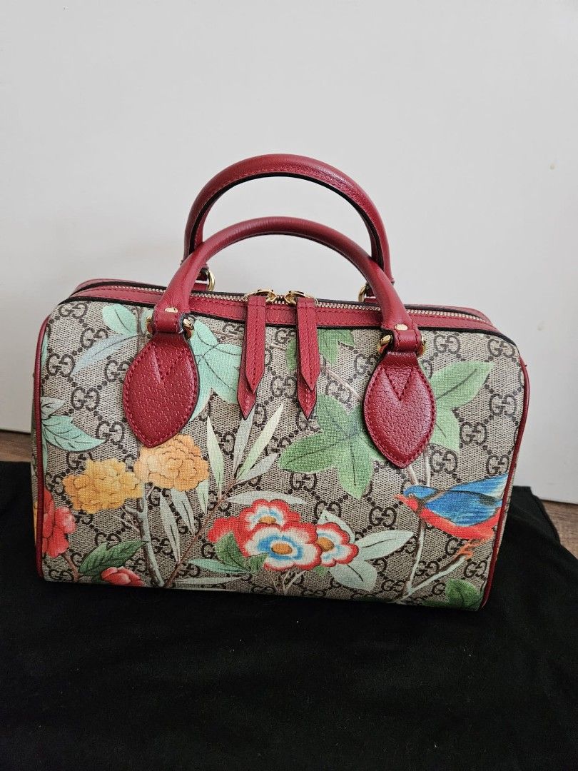 Gucci floral hotsell boston bag