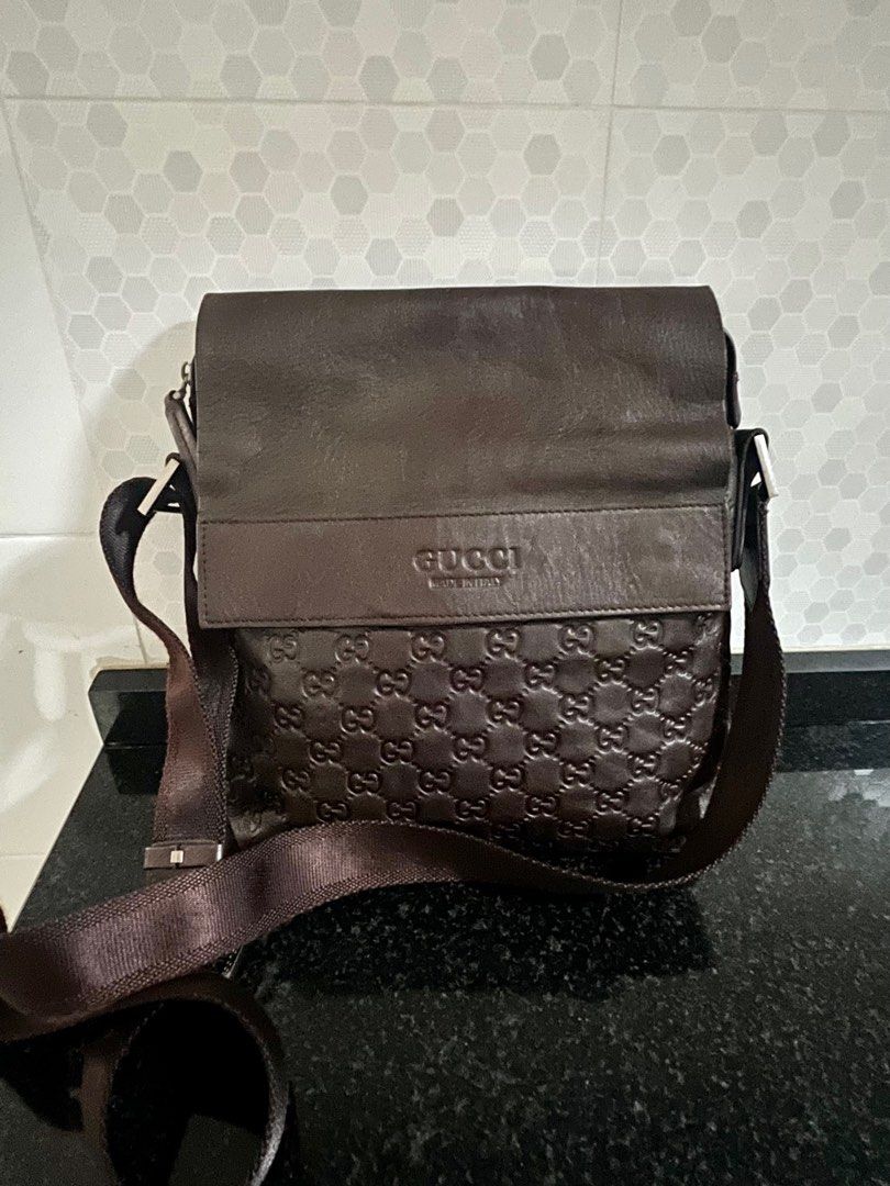 Gucci Man Sling Brown Men s Fashion Bags Sling Bags on Carousell