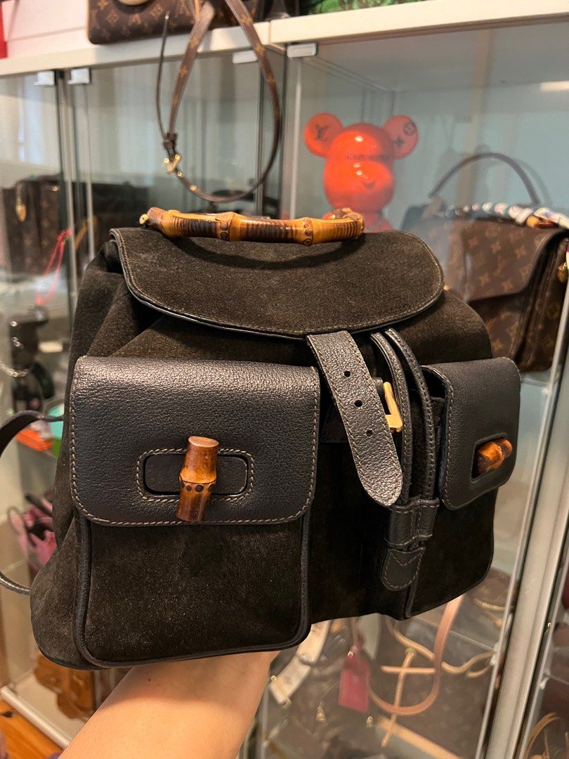 Gucci suede backpack online