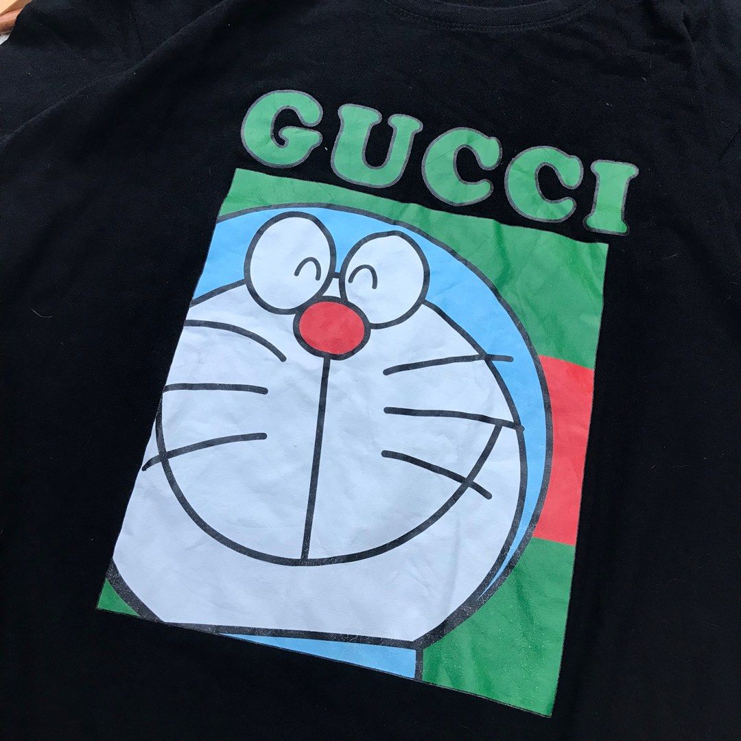 gucci doraemon t shirt black