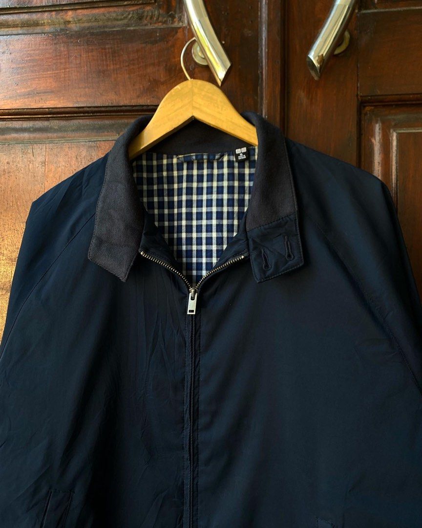 Harrington uniqlo Fesyen Pria Pakaian Baju Luaran di Carousell