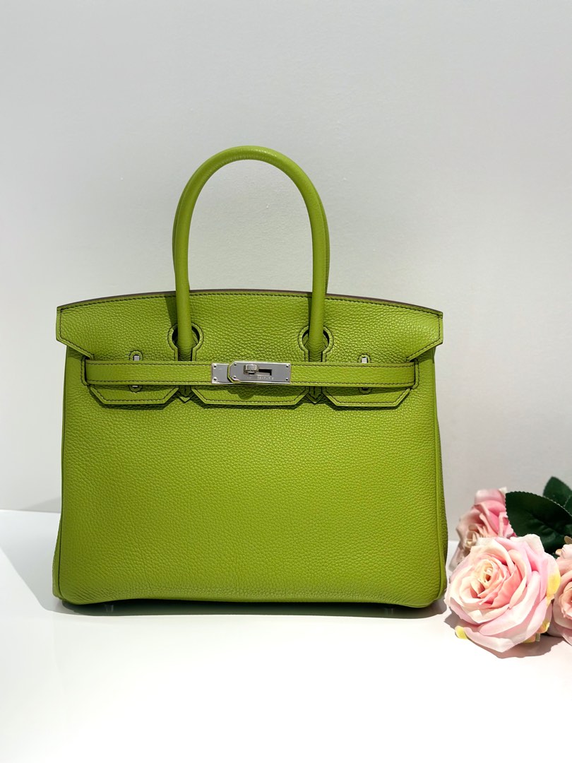 Hermes Vert Anis Togo Leather CD Case at Jill's Consignment