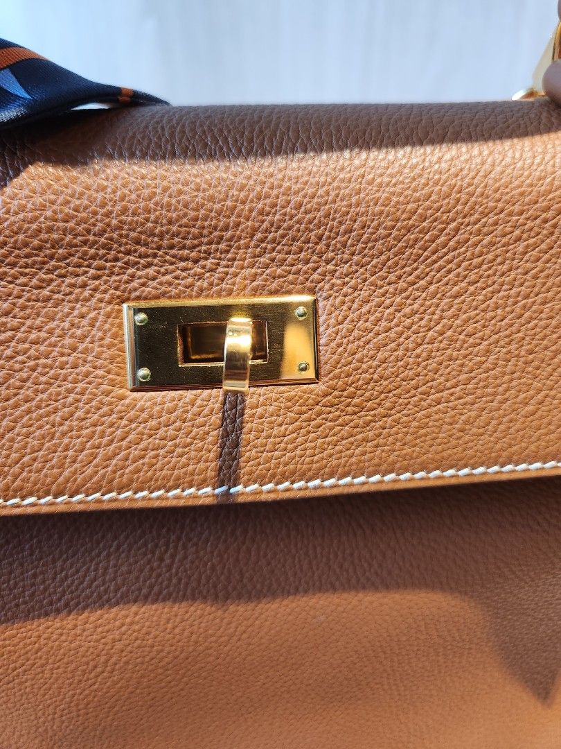Hermès Togo Kelly 28 Bag Malachite Gold Hardware