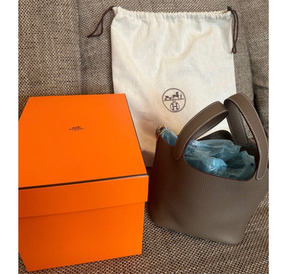 Hermes Picotin 18 Etoupe Gold Hardware, Luxury, Bags & Wallets on Carousell