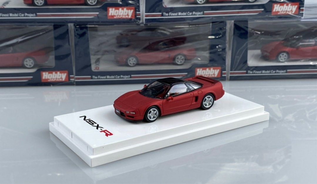 HOBBY JAPAN HONDA NSX R MATTE RED DIECAST MODEL SCALE 1 64