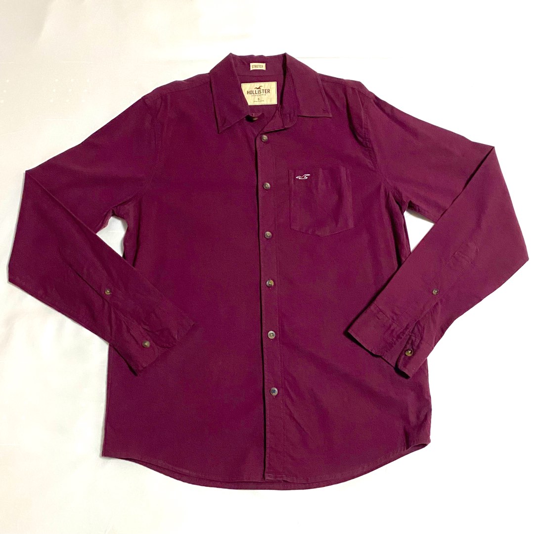 Hollister store burgundy shirt