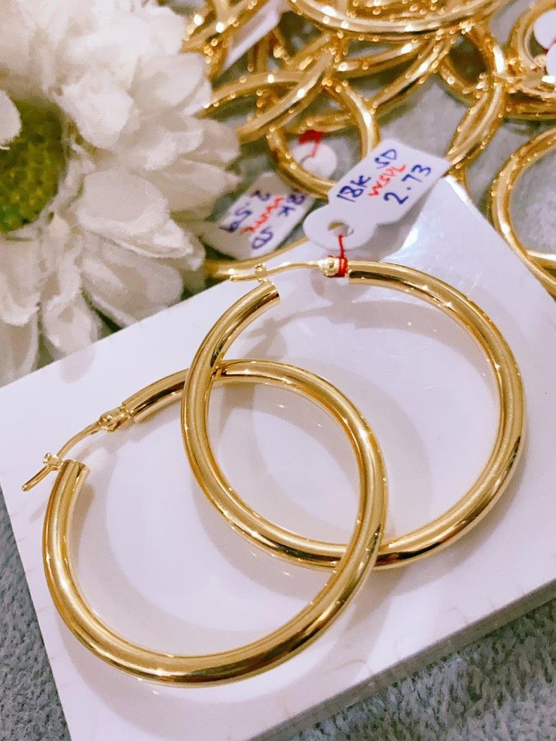 Hoop Earrings 18k gold Women s Fashion Jewelry Organizers