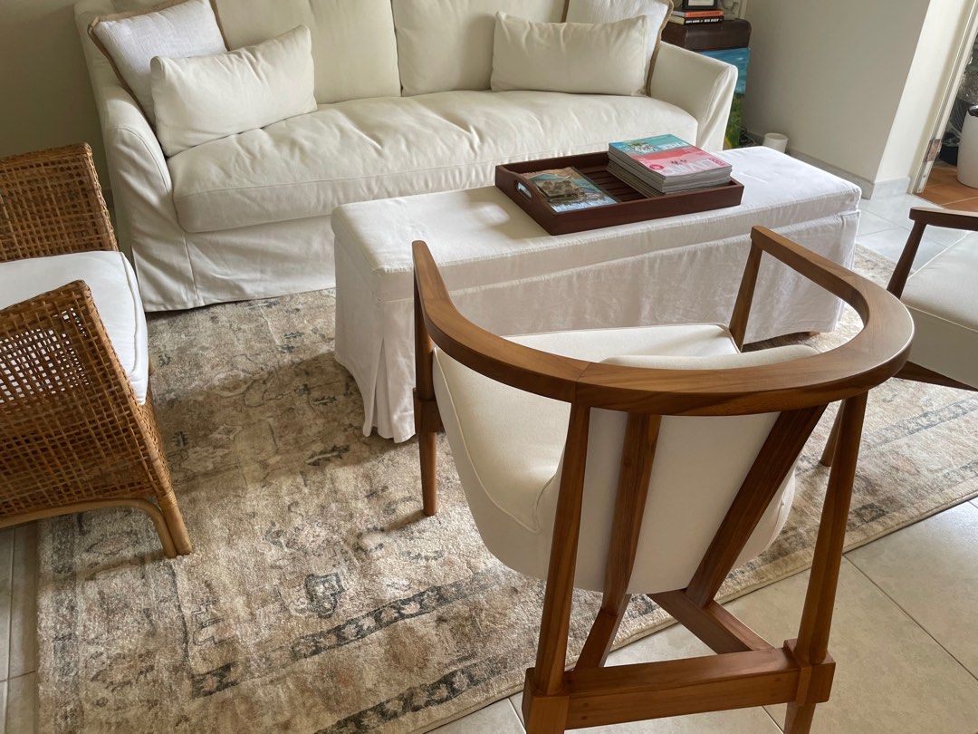 Ikea Farlov White sofa, Furniture & Home Living, Furniture, Sofas on