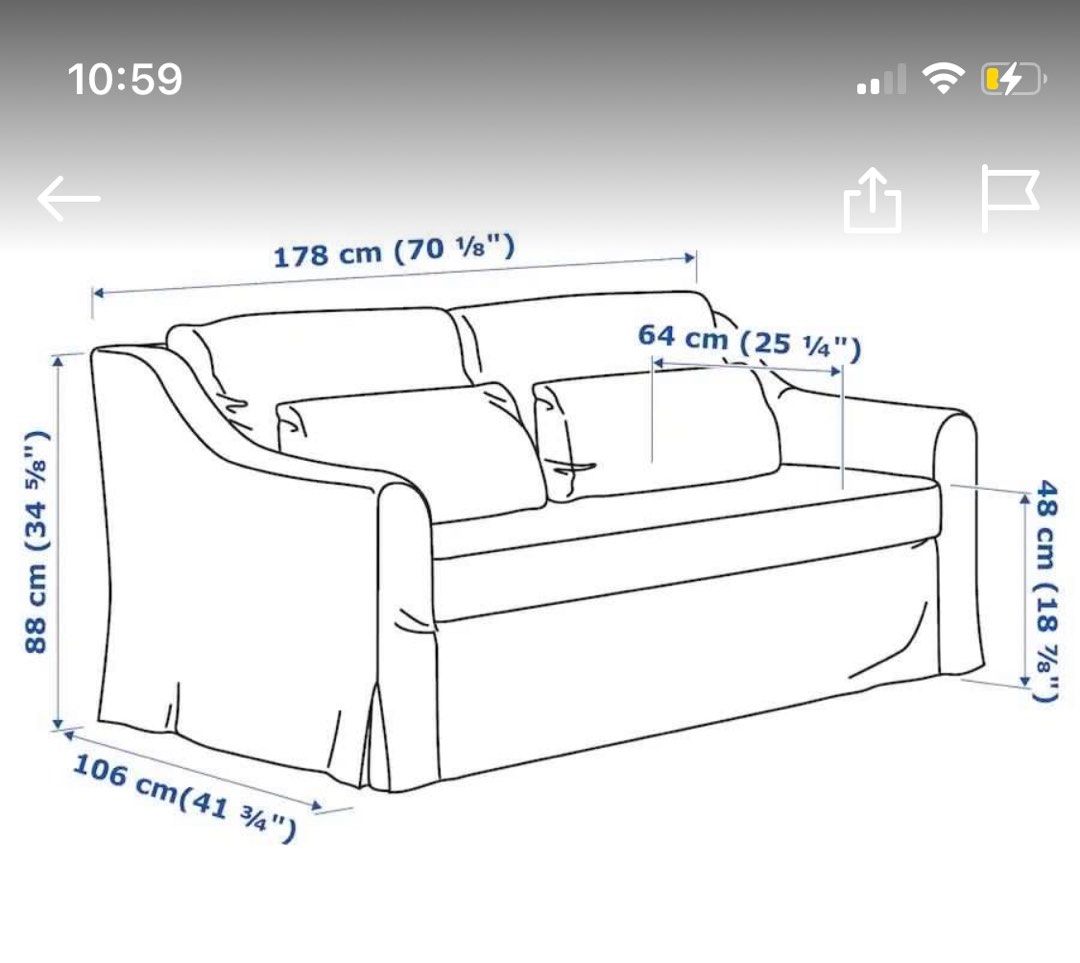Ikea Farlov White sofa, Furniture & Home Living, Furniture, Sofas on