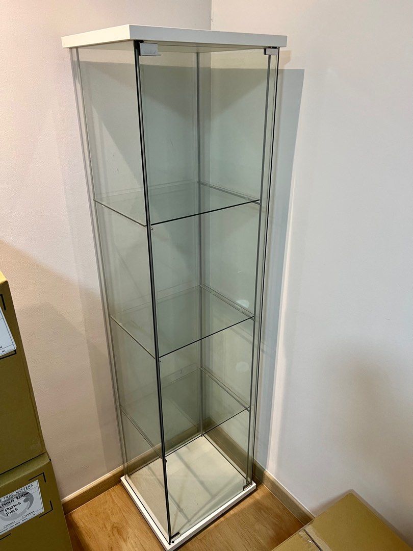 IKEA Glass Display Cabinet, Furniture & Home Living, Furniture, Shelves ...