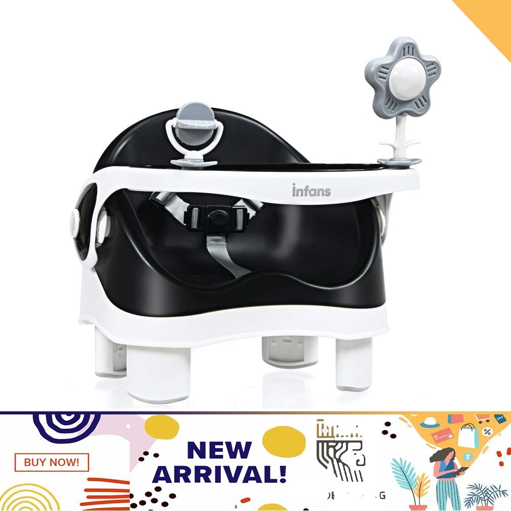 INFANS 3 in 1 Baby Booster Seat Portable Floor Feeding and