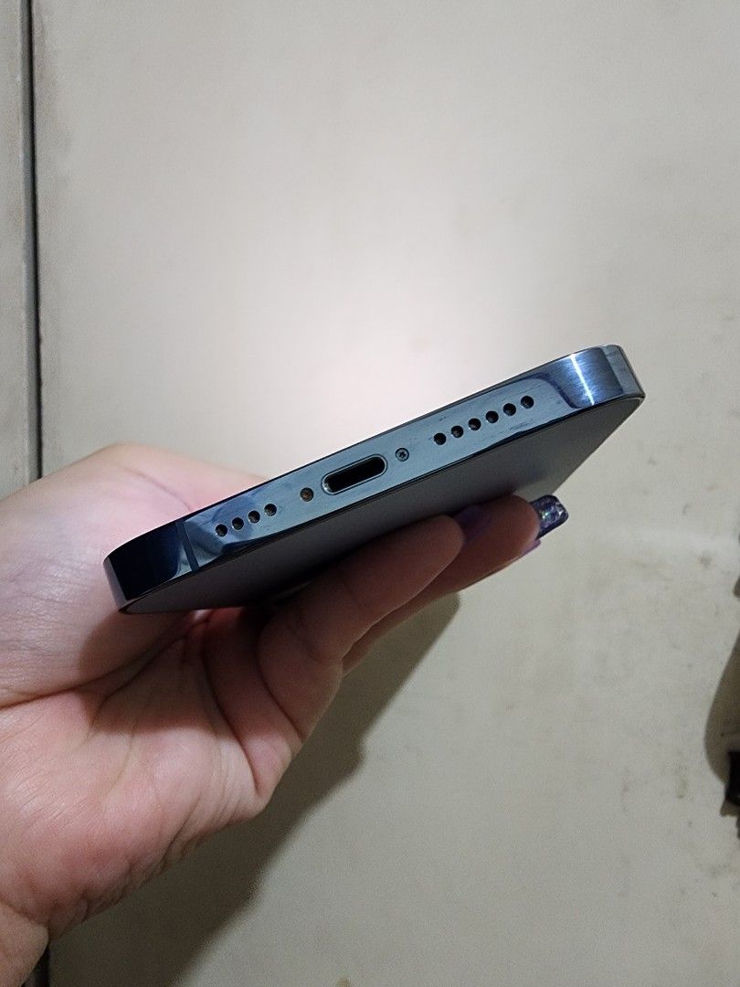 Iphone 13 pro max 128gb (Category: iPhone 13 Series) located in Plaridel. Submitted by pawslane (Listing ID 1257488380, Image 2). Description: iphone 13 pro max 128gb sierra blue complete package all original battery health - 88% 100% good condition 99% smooth.
