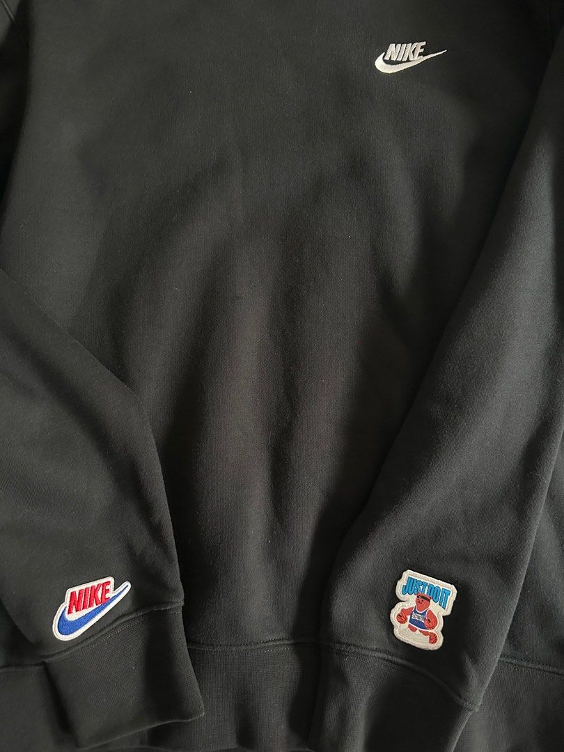 Black nike jumper red tick online