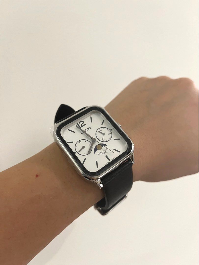 Casio black belt watch sale