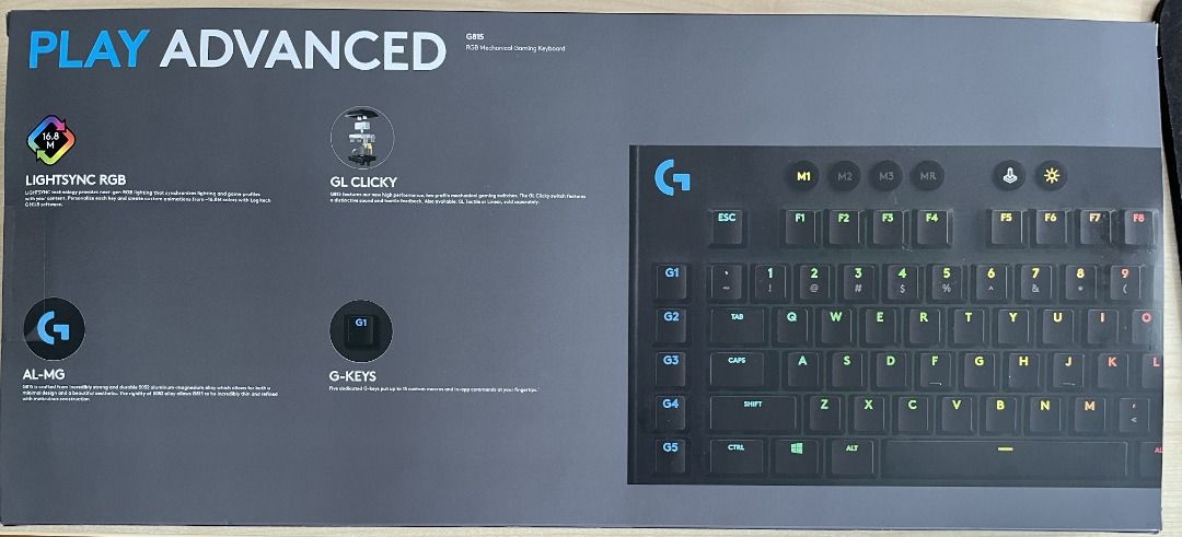 Logitech G815 RGB Mechanical Gaming Keyboard | Black English Clicky ...