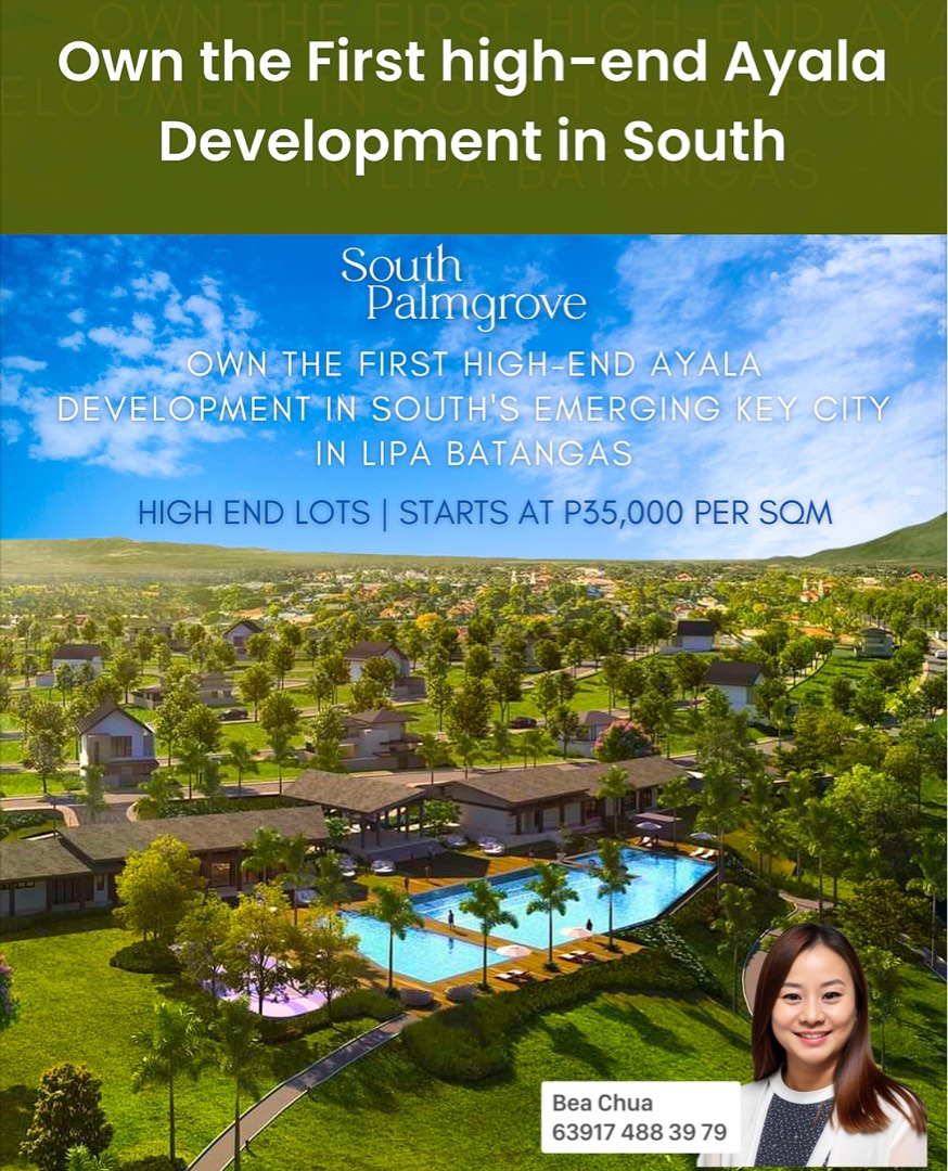 Lot For Sale in Lipa Batangas Alveo Southpalm Grove Near Malarayat Golf