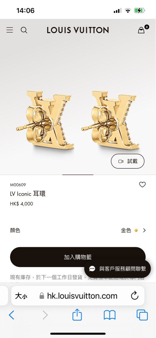 Louis Vuitton Lv iconic earrings (M00609)