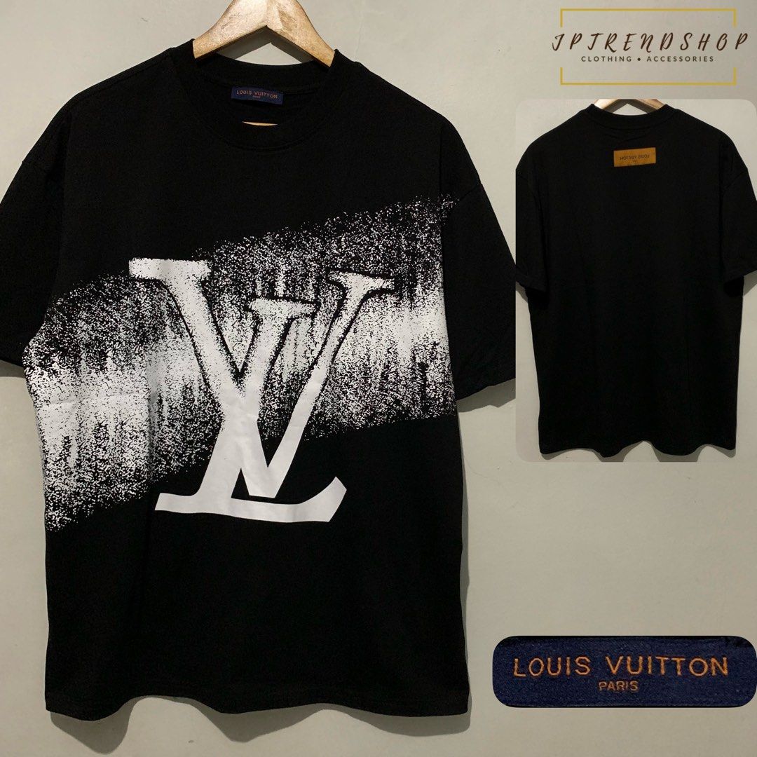 LV debossed logo tee tshirt, Men's Fashion, Tops & Sets, Tshirts & Polo  Shirts on Carousell
