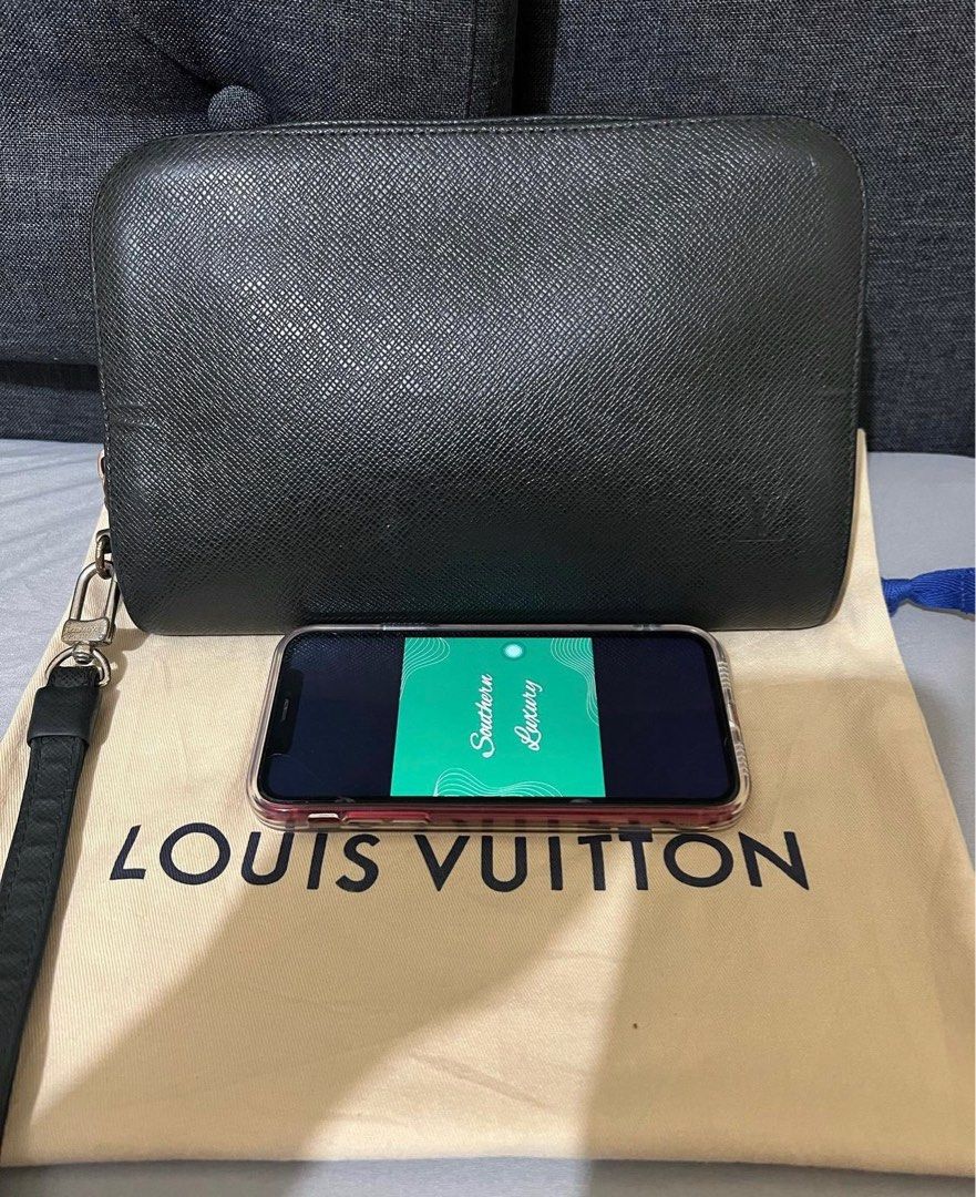 Authentic Louis Vuitton Taiga Clutch, Luxury, Bags & Wallets on Carousell