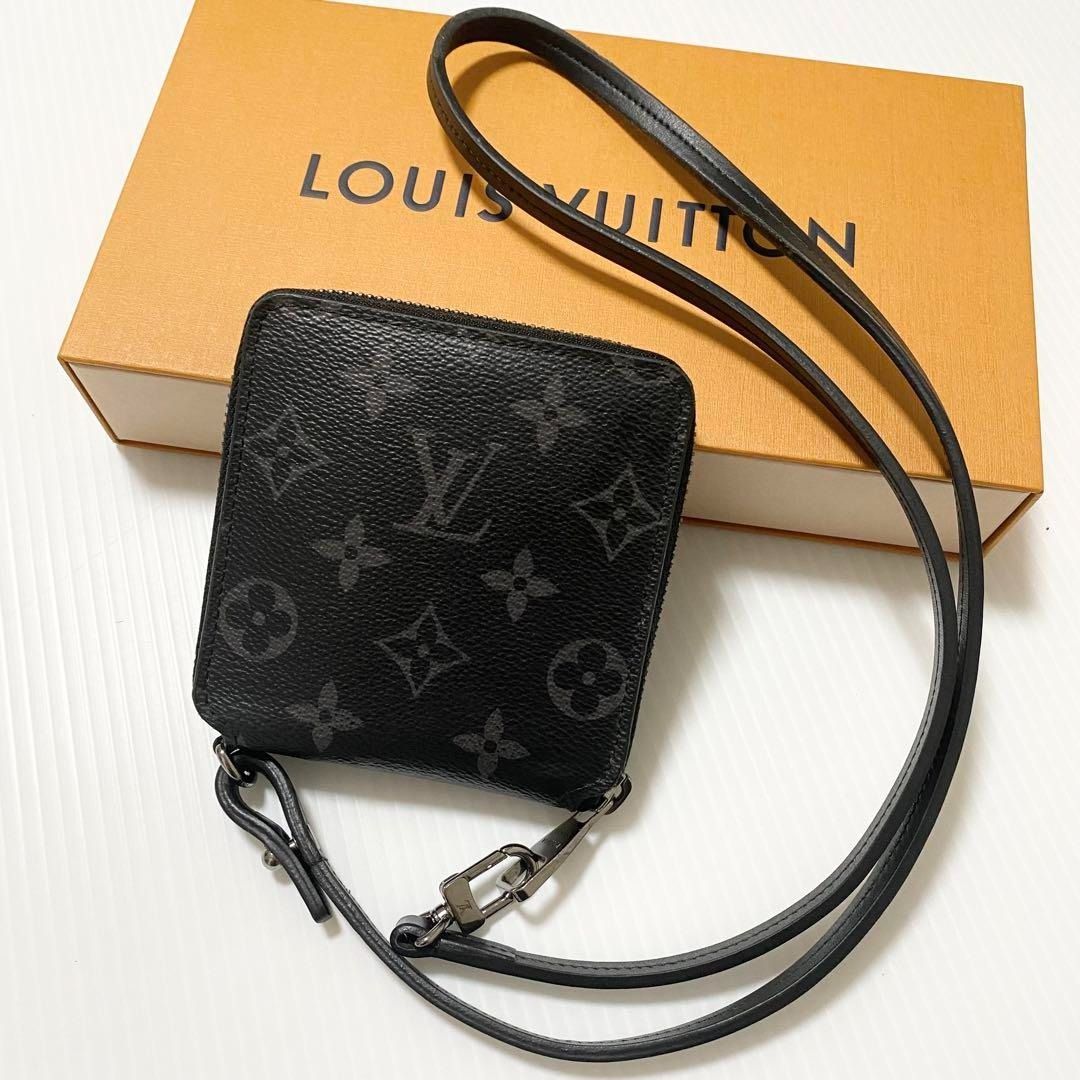 LOUIS VUITTON Zippy Compact Wallet Monogram Eclipse Noir M80426