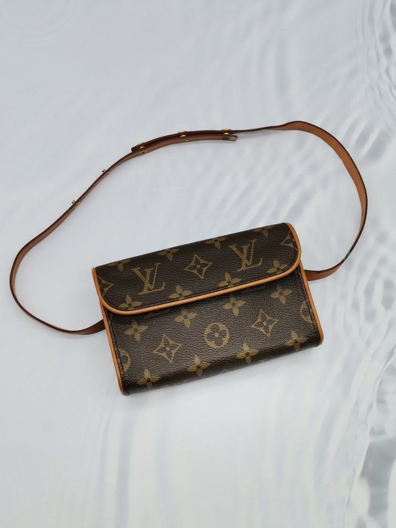 AUTH Louis Vuitton Monogram Florentine Small Belt Bag with Dustbag