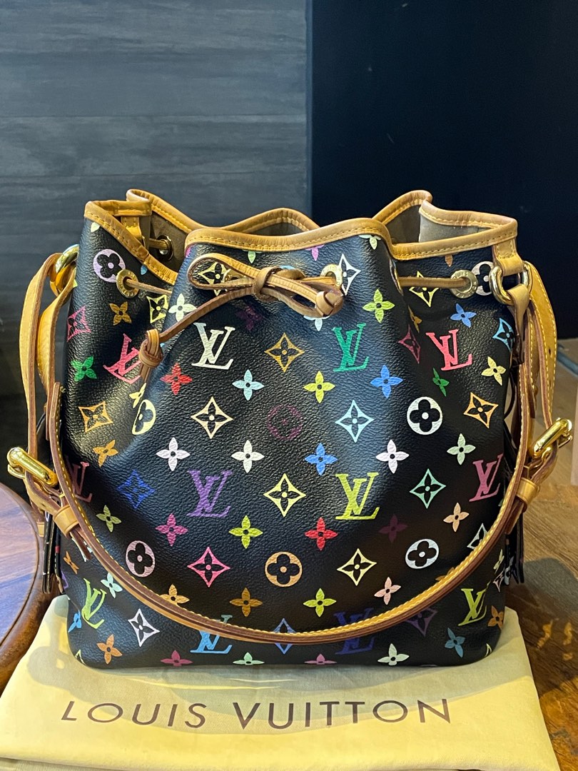 tas handbag Louis Vuitton Petit Noe Multicolor Monogram