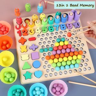 Toddler Peg Board - Stacking Peg Board Set - Fine Motor Skills Toy -  Therapy Toy - 31 pcs - Count & Match Pegboard - 2 Years+ -Battat