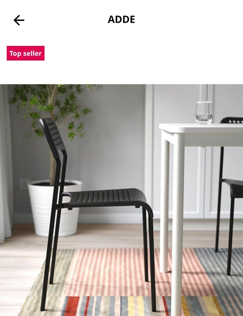 Ikea malinda shop chair cushion grey