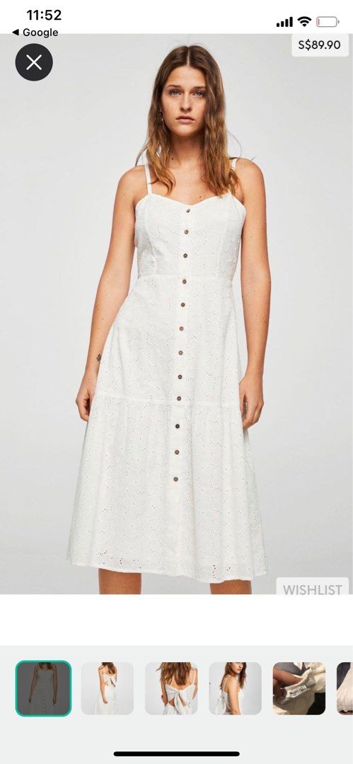 Mango white lace dress best sale