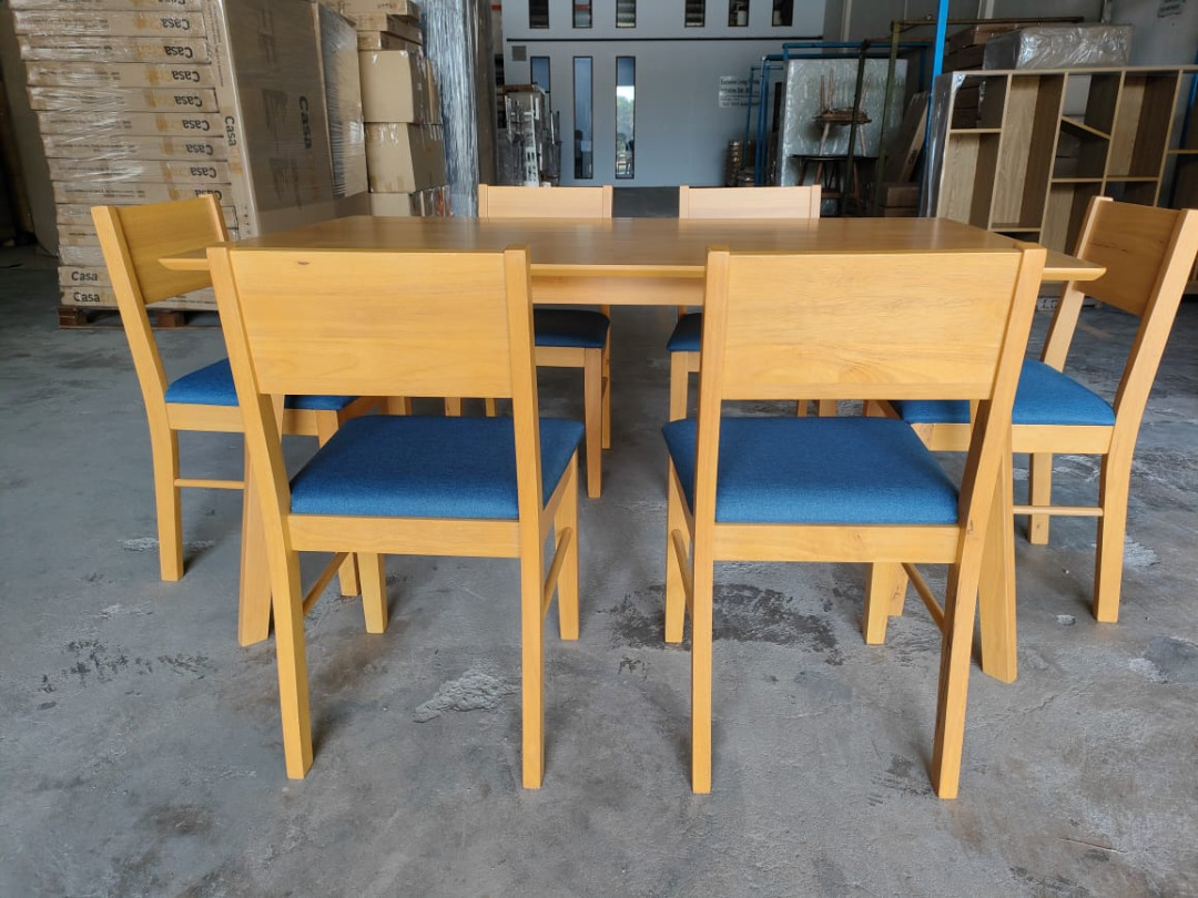 meja makan 1+6 direct kilang, Furniture & Home Living, Furniture