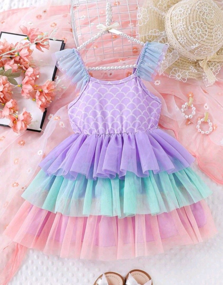 Mermaid theme tutu dress for 7 years old Babies Kids Babies