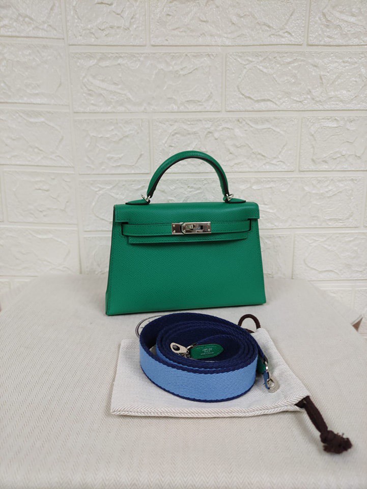 Mini kelly Color U1 U stamp epsom phw, 名牌, 手袋及銀包 - Carousell