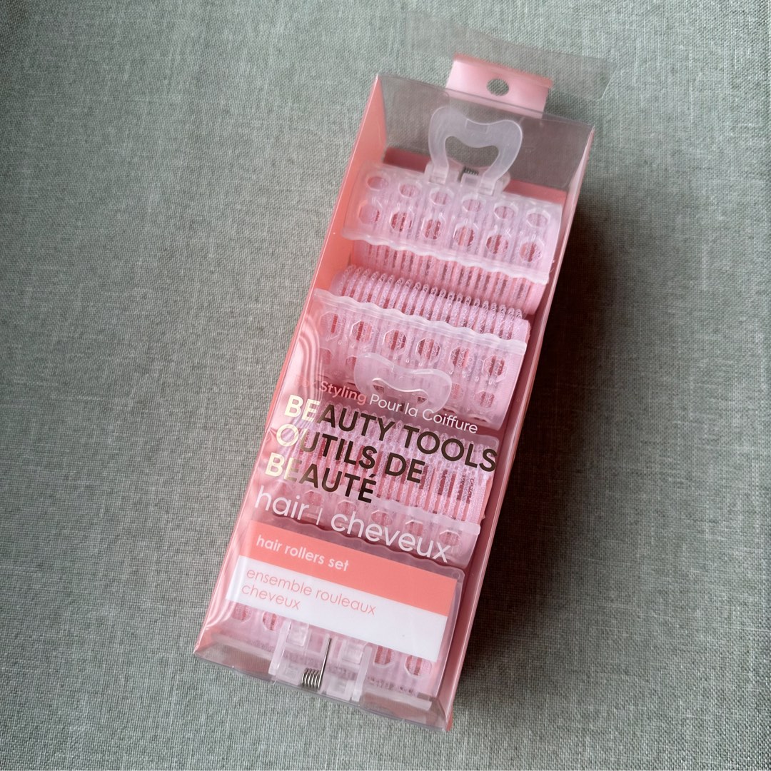 MINISO Pink Hair Fringe Rollers Set, Beauty & Personal Care, Hair on