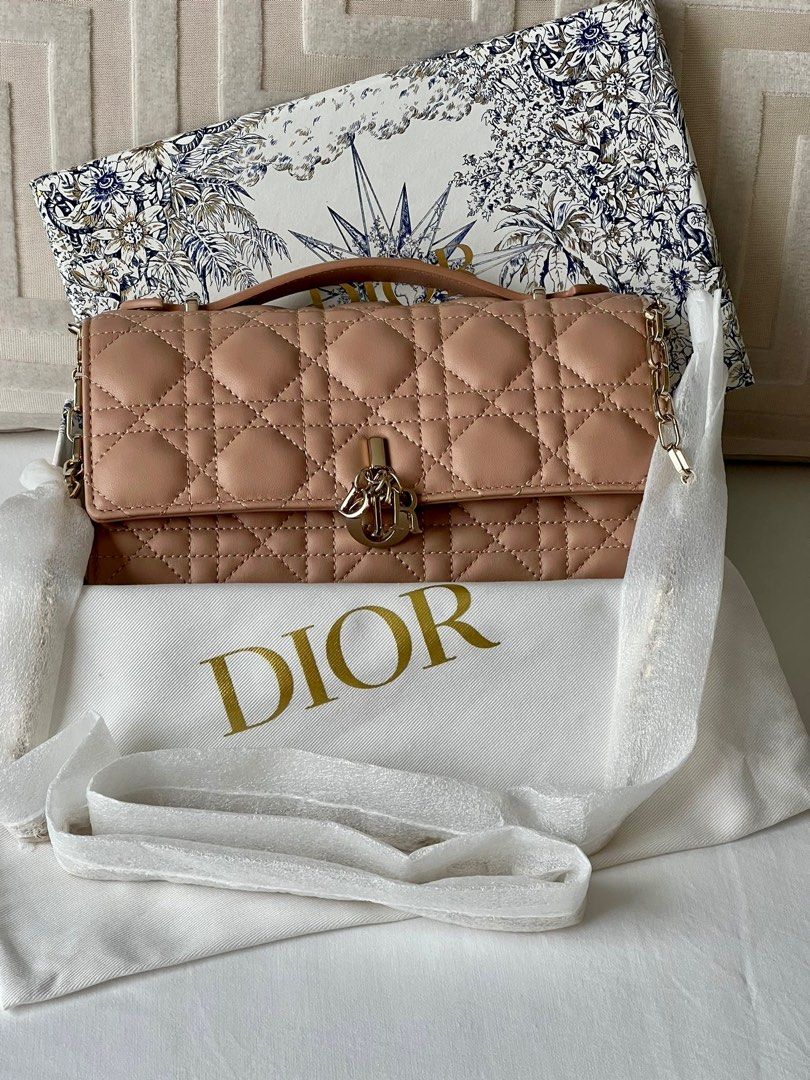 MISS DIOR MINI BAG Rose Des Vents Cannage Lambskin, Luxury, Bags