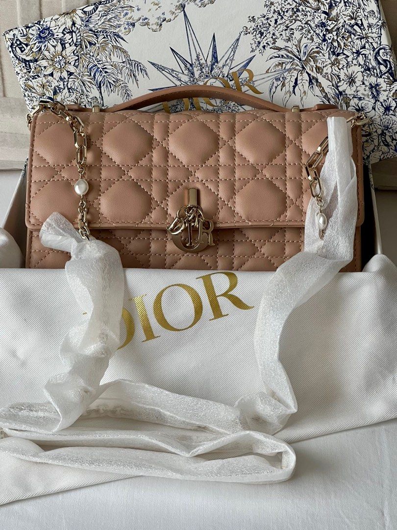 Dior - Miss Dior Mini Bag Rose des Vents Cannage Lambskin - Women