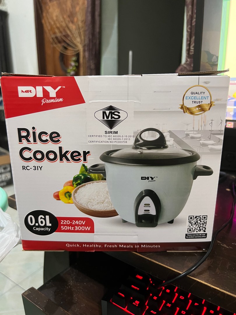MR DIY Rice Cooker 0.6L, TV & Home Appliances, Kitchen Appliances