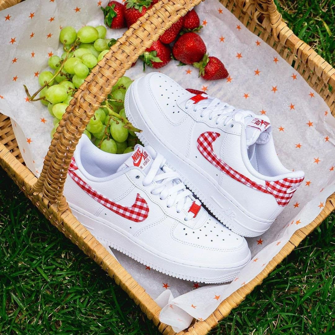  Nike AIR Force 1 '07 White/RED DZ2784 101 Women's Size 8