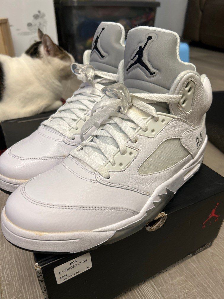 Jordan 5 2025 retro metallic white