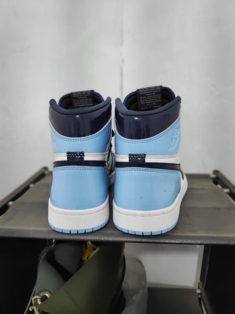 glossy blue air jordans