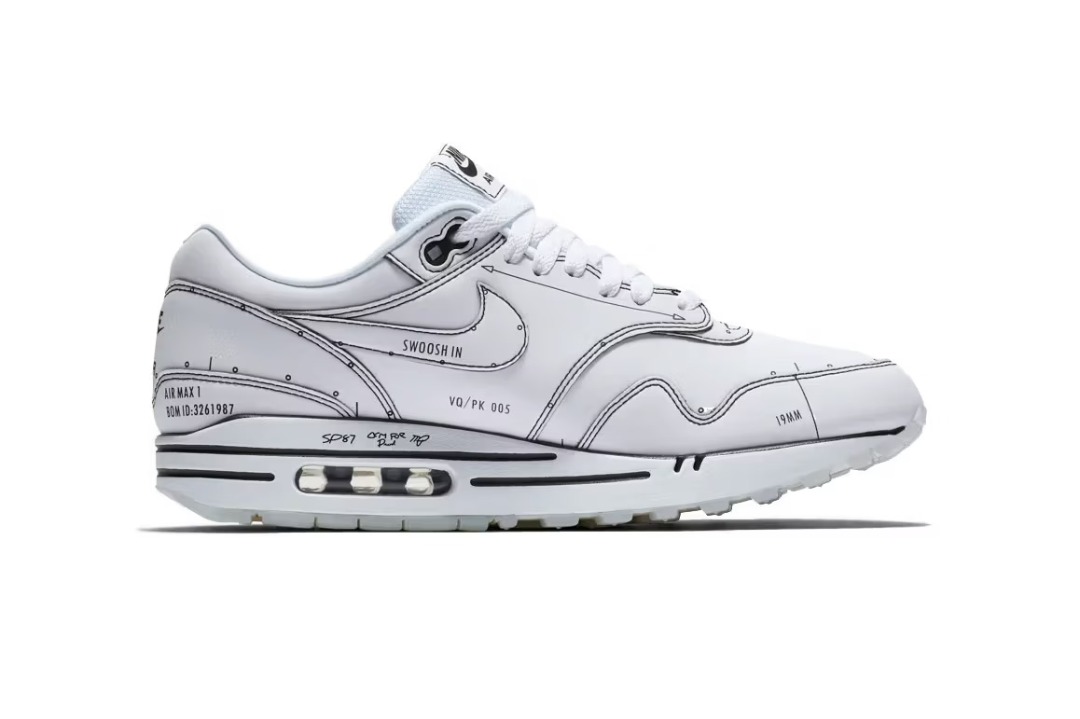 Nike air max 1 sale sketch to shelf black