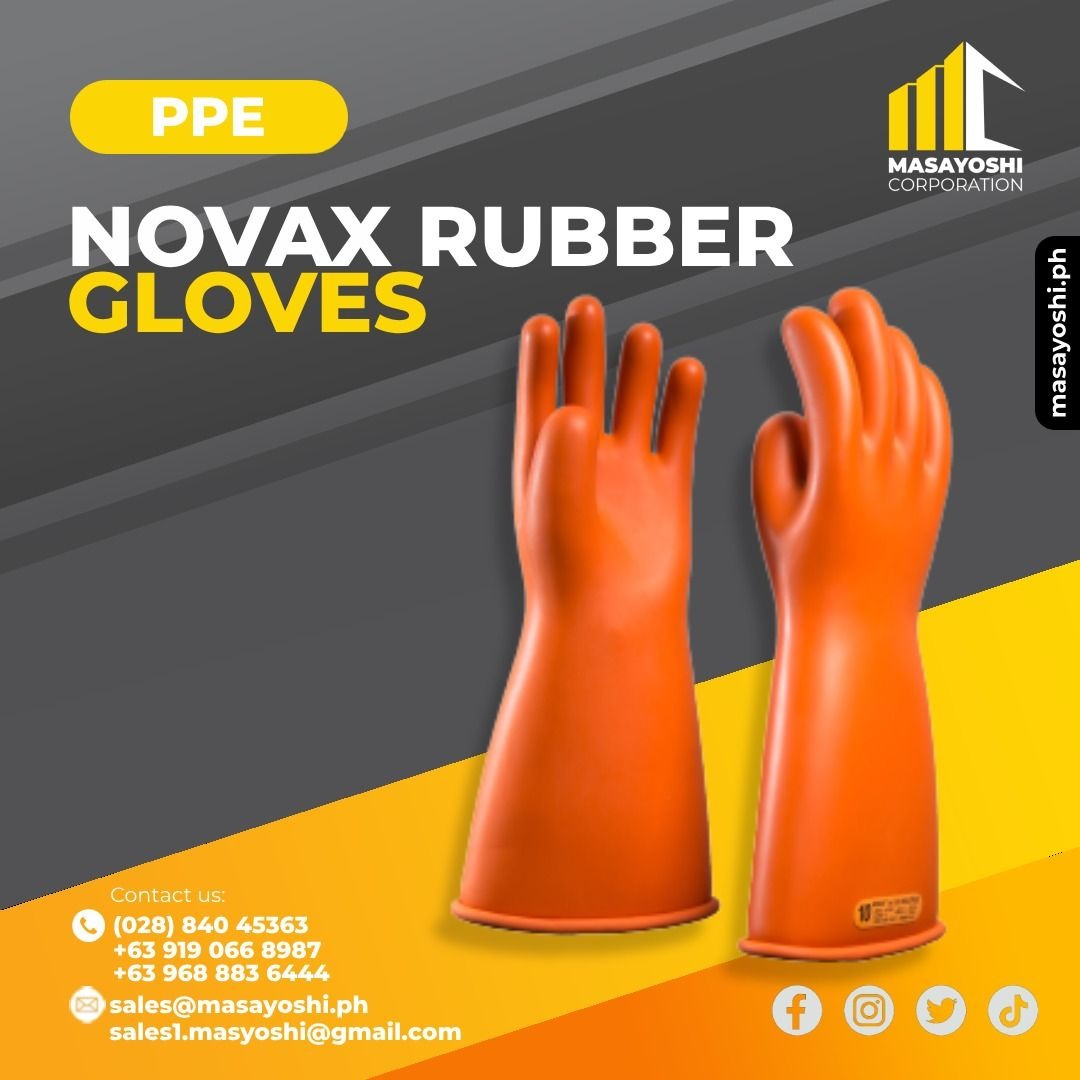 NOVAX® Rubber Insulating Gloves Class 4 Safety Equipment PPE Rubber Insulating Gloves