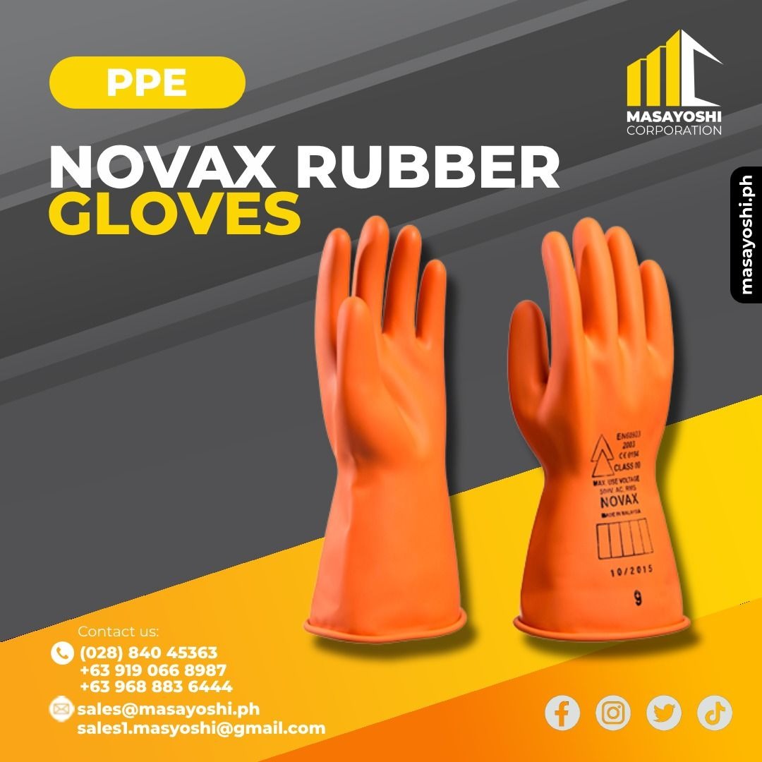NOVAX® Rubber Insulating Gloves Class 00 Safety Gloves Hand